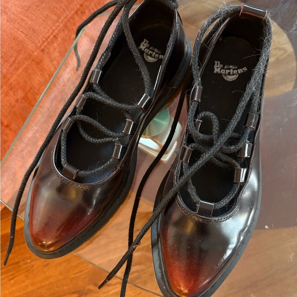 Dr. Martens Black Patent Leather Women's Shoes - Picture 2 of 5